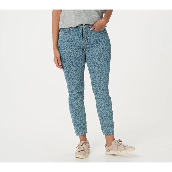 Jen7 by 7 for All Mankind Ankle Skinny Sunrise Leopard Reg 16 A387373 - Picture 1 of 2
